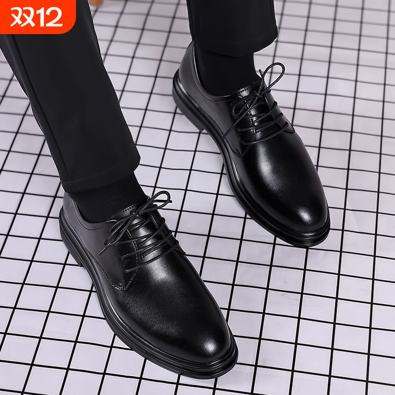 啄木鸟皮鞋男款2025新款商务正装休闲高级感英伦软底黑色男士结婚