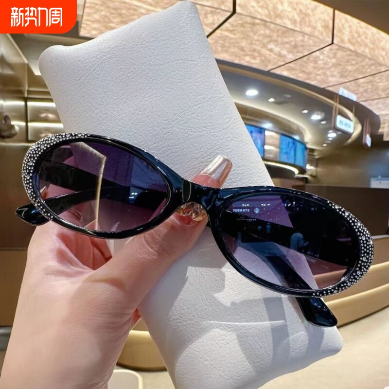 2026新款女士镶钻小众太阳镜时尚单品防紫外线墨镜女款偏光圆脸