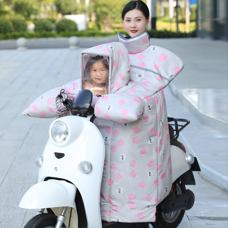 电动车挡风被冬季加绒加厚超大防水电瓶踏板摩托车防风保暖D026