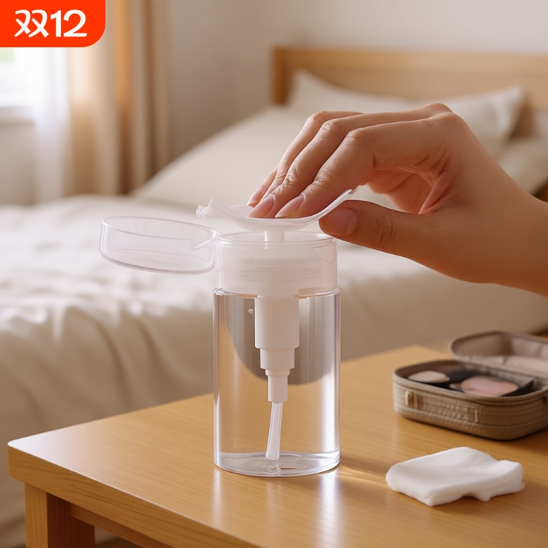 按压式卸妆水分装瓶挤压式美容洗甲水分装按压泵头旅行便携爽肤水