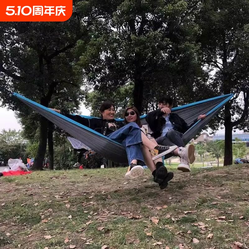 双人吊床露营单人210T秋千神器吊床尼龙野外吊床户外降落伞布