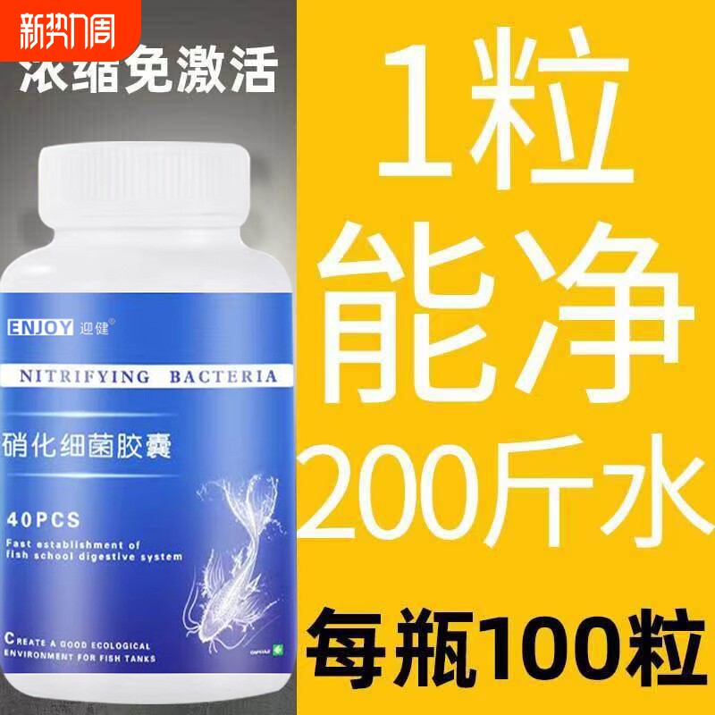 硝化细菌鱼缸用水族箱硝化菌胶囊消化干粉龙鱼专用活菌锦鲤净水剂