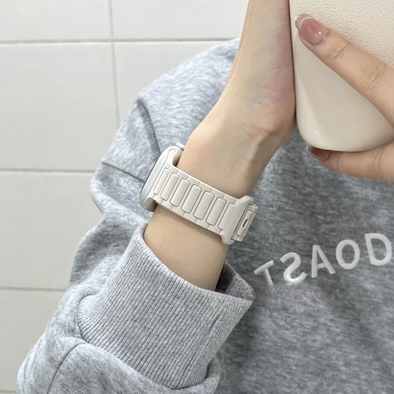适用苹果iwatchS11/9手表带硅胶applewatch7/8苹果手表表带女45mm