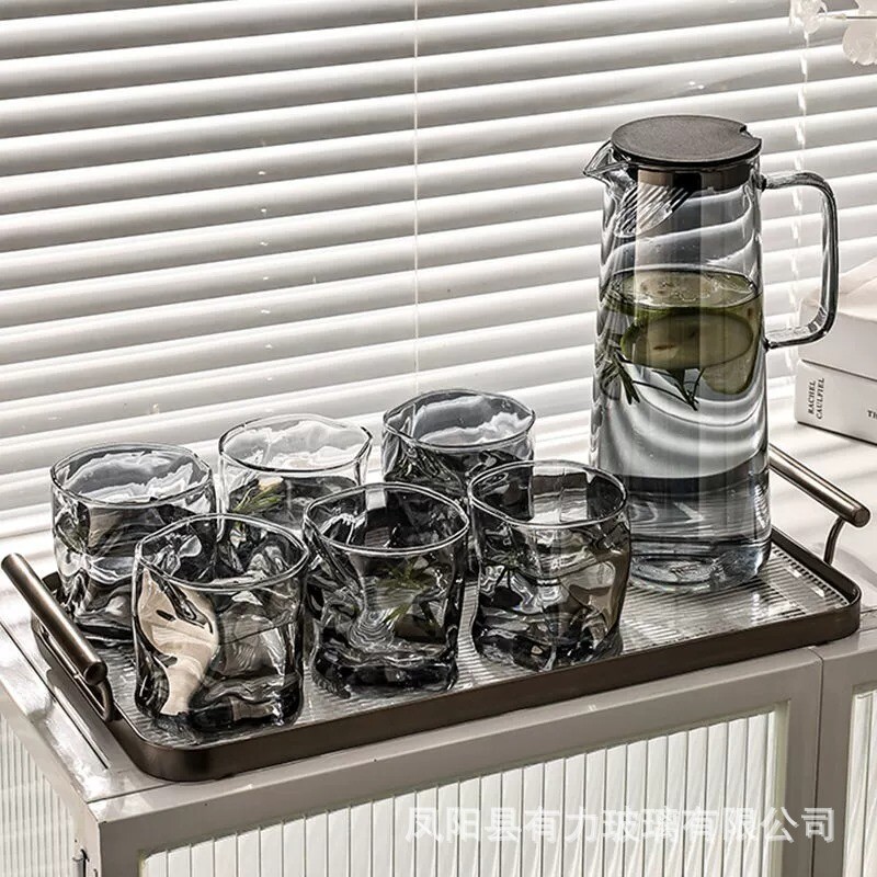 茶杯加厚耐高温玻璃冷水壶高硼硅喝水杯家用水具套装凉水壶大容量