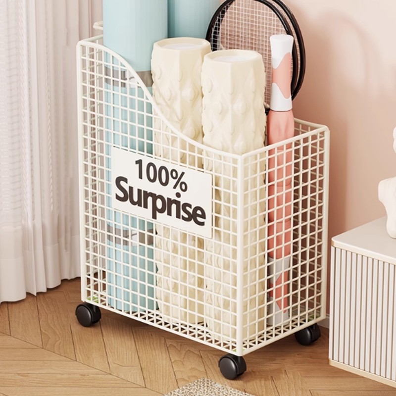 瑜伽垫收纳筐家用客厅健身器材整理筐落地可移动小推车架子大容量,收纳整理,运动器材收纳用具,淘宝优惠券,粉丝福利购,淘宝优惠卷