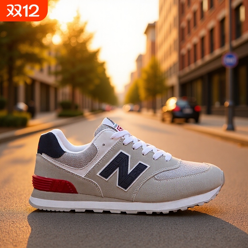 男鞋新款运动鞋男士经典N字百搭休闲女鞋阿甘鞋舒适透气跑步鞋
