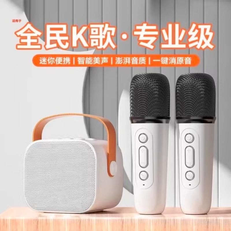 话筒音响一体麦克风迷你话筒麦克风音响一体家用K歌麦克风KTV