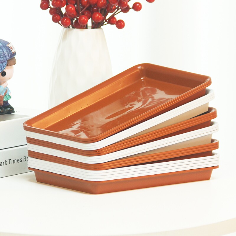 长方形塑料花盆托盘底座室内多肉盆栽绿植接水盘大号花托底托垫子