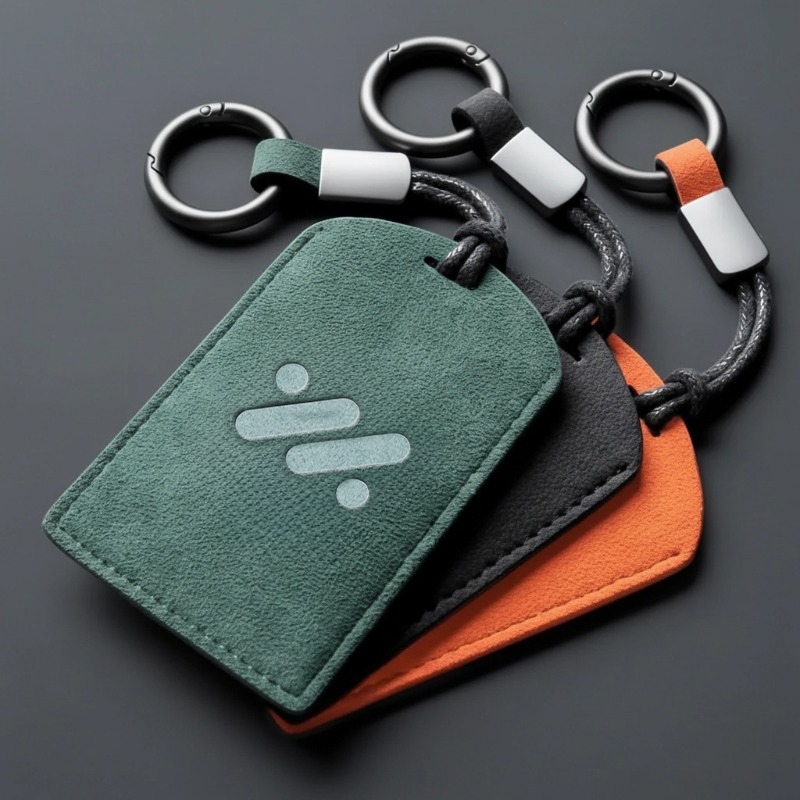 智能简约翻毛皮钥匙卡套智己LS6 LS7 L7pro汽车NFC卡片钥匙套包扣