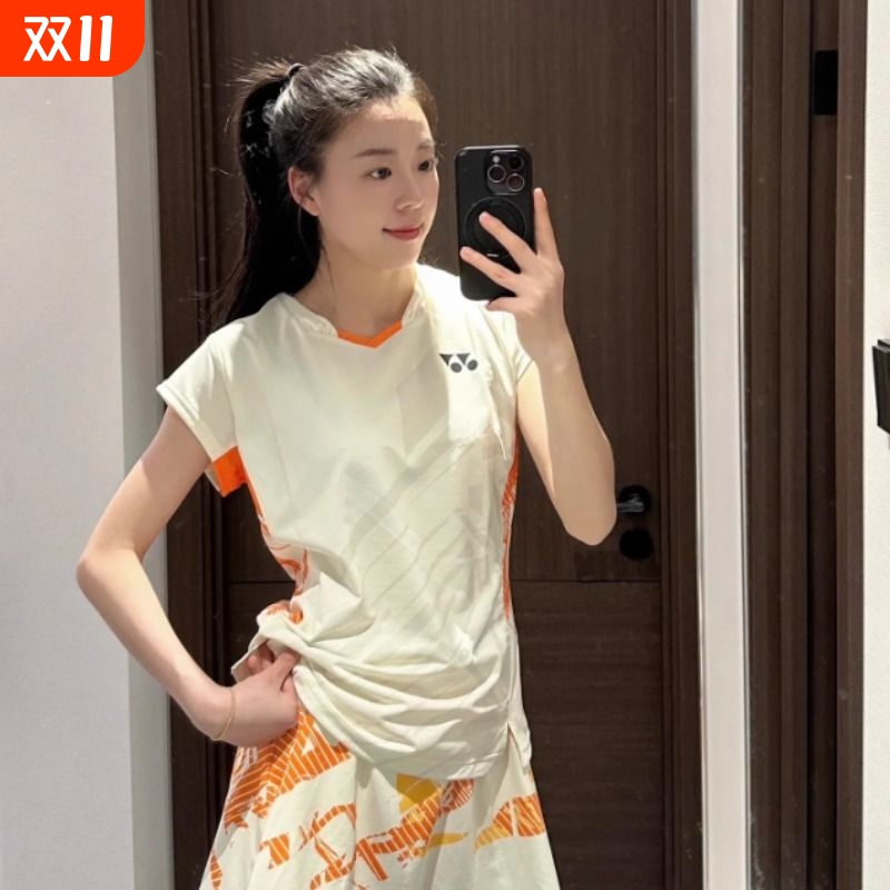 2025新款yy羽毛球服套装男女国家队短袖大赛服速干透气比赛运动服