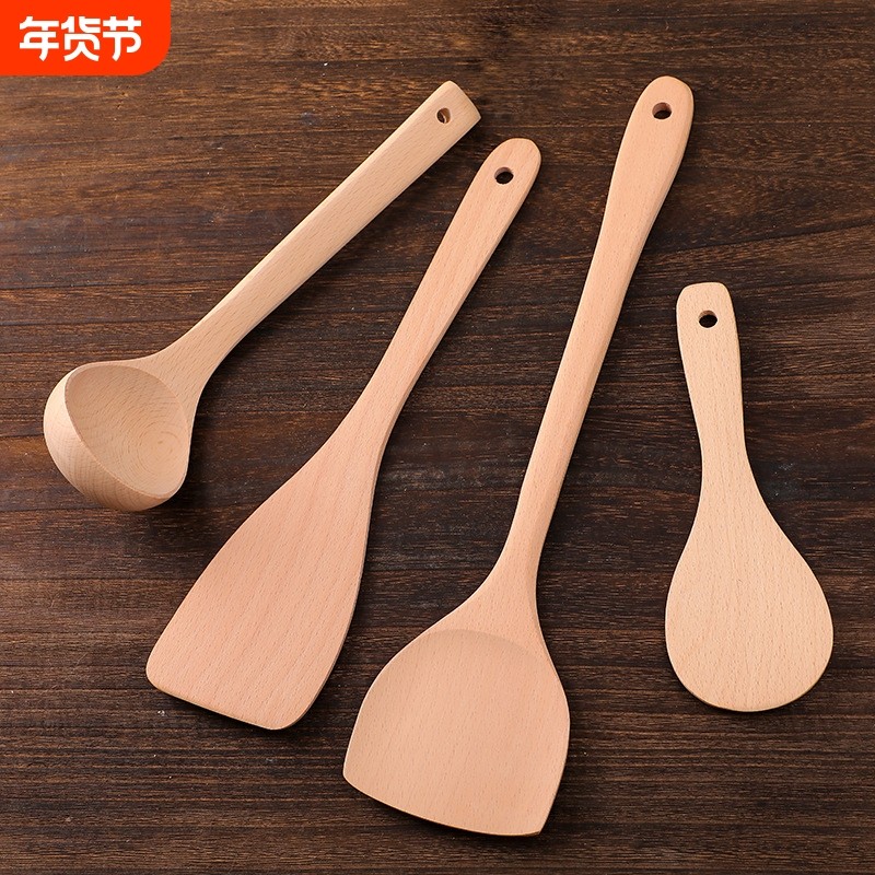 木铲子不粘锅专用炒菜铲木质厨具长柄木头铲子锅铲家用无漆无蜡