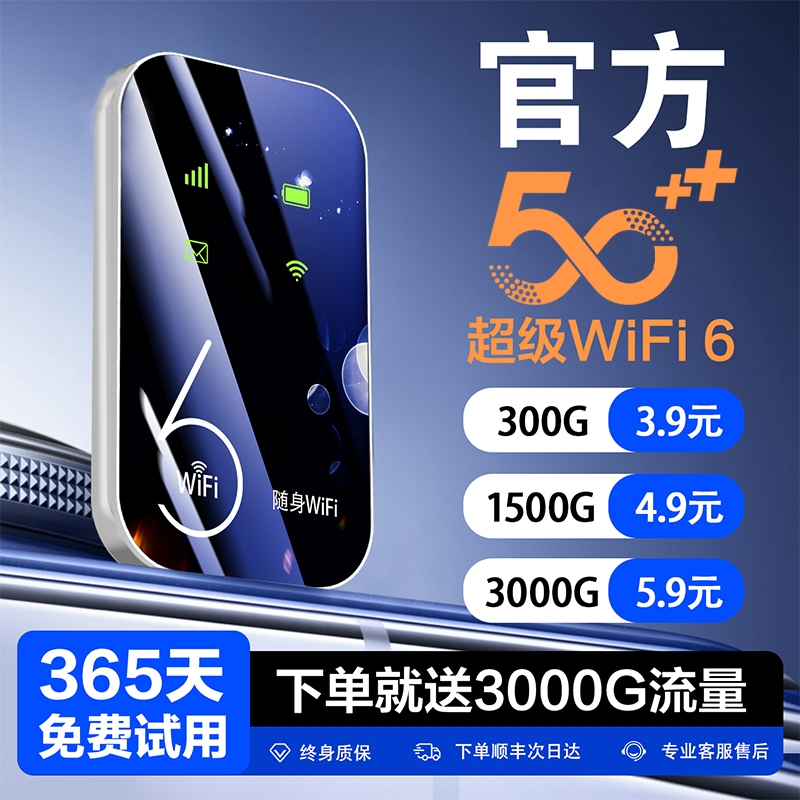 随身wifi6移动无线wifi2025新款wi-fi官方旗舰店流量全网通便携式免插卡车载宽带热点路由器智能家用