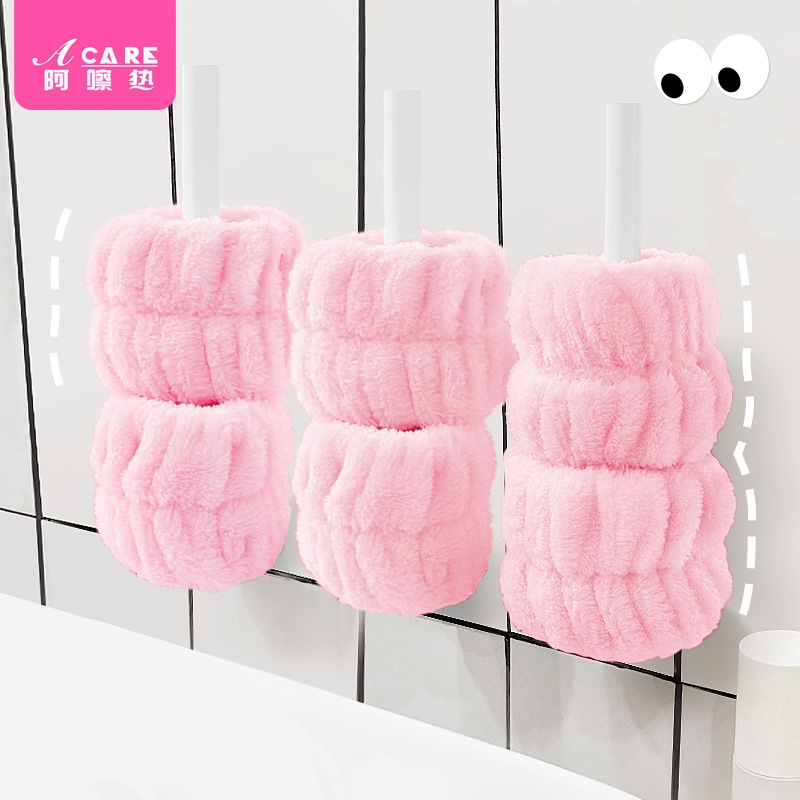 手腕带AC1SQ0-0802-粉色带袖套吸水套袖口运动吸汗手腕环洗漱挡