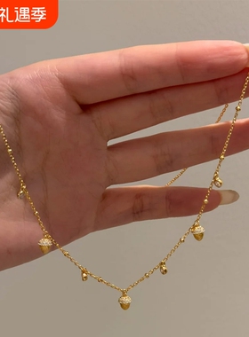 高级感清新立体简约吊坠项链饰品