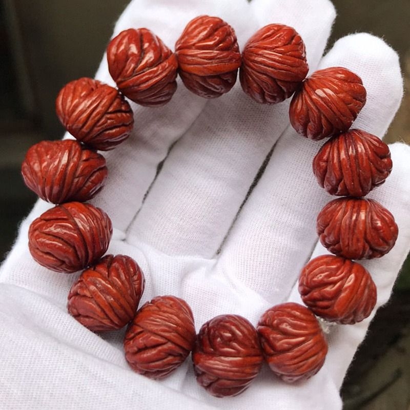 秦岭野外生矮桩霸王龙打底深度挂瓷玉化皮质好高密度手串盘玩男士