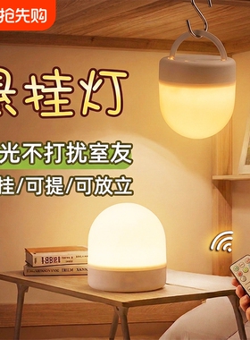 小夜灯吊灯宿舍挂灯床头灯床上悬挂台灯卧室Type-C遥控充电款护眼