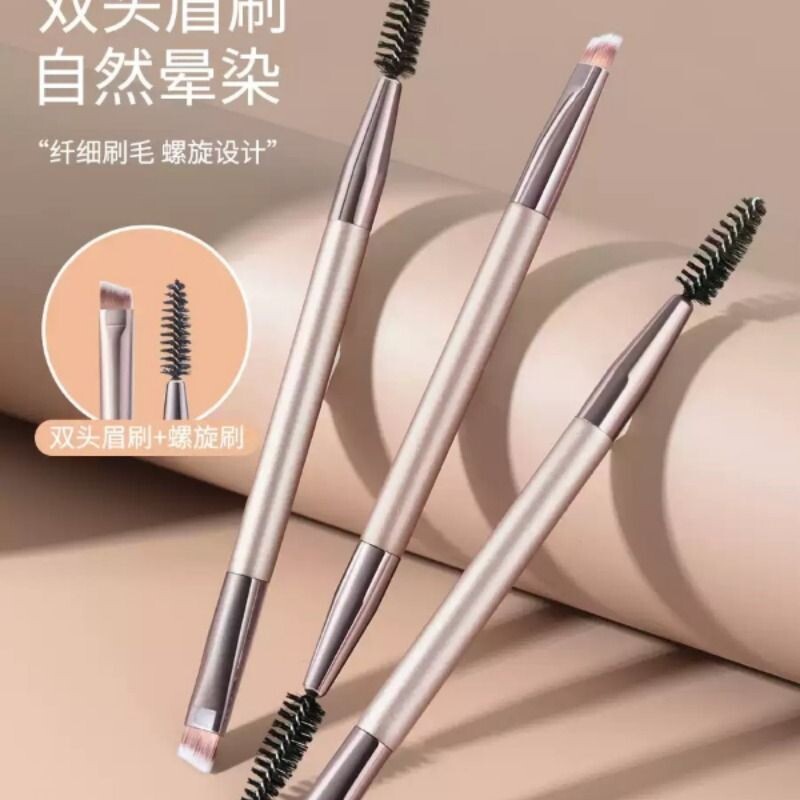 双头眉刷眉毛专用眉粉笔刷扁头化妆刷螺旋刀锋眼线刷扫眉睫毛眼影