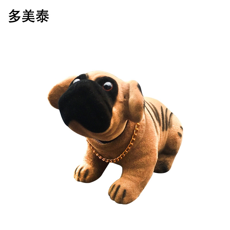 厂家批发汽车摆件摇头狗树脂款仿真沙皮狗车内可爱车载装饰用品