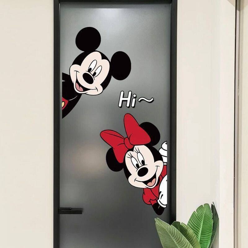 米奇卡通米老鼠米妮可爱装饰墙贴纸遮挡遮丑贴画猫和老鼠防水美化