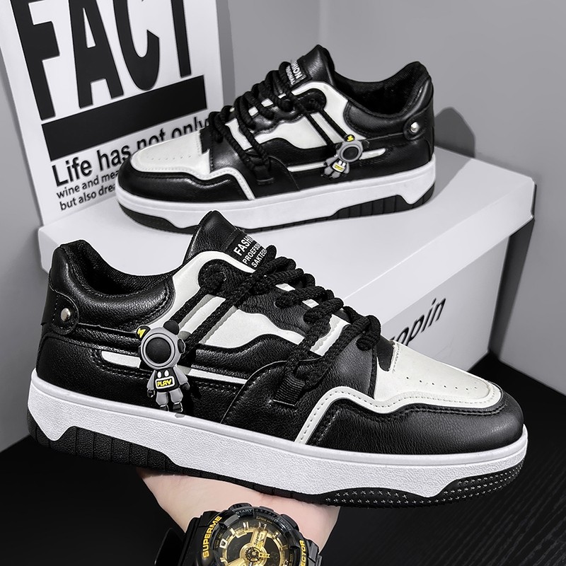 男鞋2025爆款新款潮流百搭运动板鞋休闲青少年厚底小众潮鞋