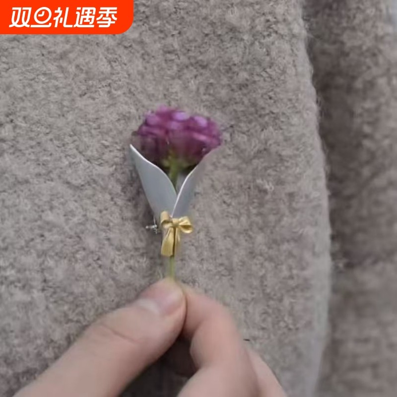 寻春肆意~小众diy插花胸针女2025新款独特创意设计氛围感胸花