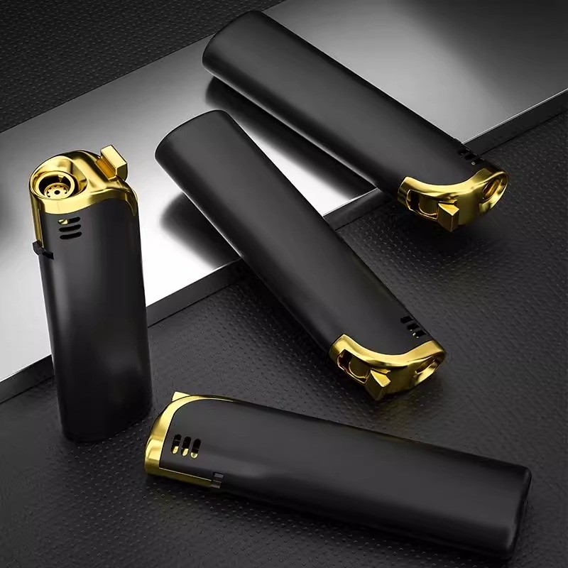 新款肤感金属橡皮充气防风打火机50支一盒加厚防爆家用超市批发