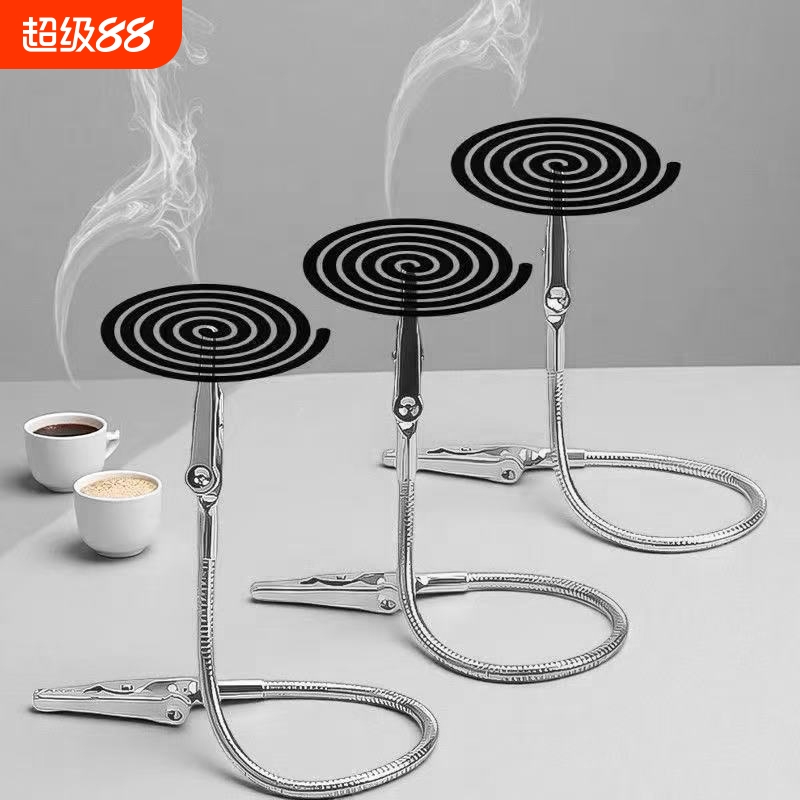 T双头蚊香夹A1pn0-户外便携立式立架艾条香夹多功能可折叠弯曲