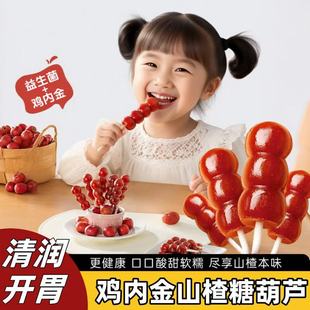 鸡内金山楂糖葫芦益生元山楂棒棒糖果肉果脯蜜饯无添加糖儿童零食