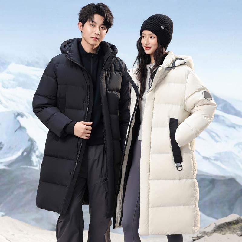 长款防寒男女同款90白鸭绒羽绒服
