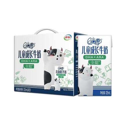 QQ星儿童成长牛奶全聪125ml*20盒
