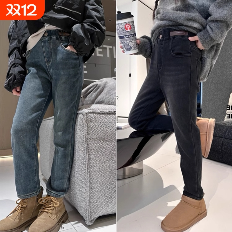 女童春秋季新款百搭牛仔长裤