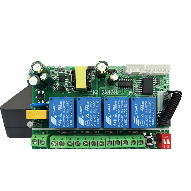 大功率4路无线遥控开关220v道闸电机正反转控制器灯具LED控制