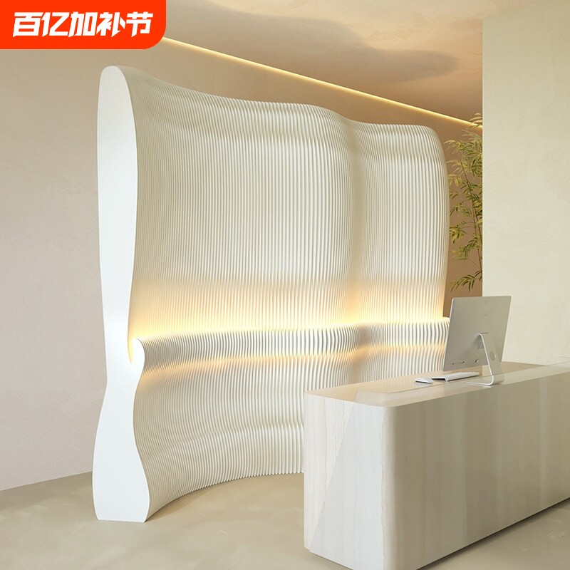 花苞屏风办公室隔断假墙可移动房间遮挡卧室美容院简易隔板