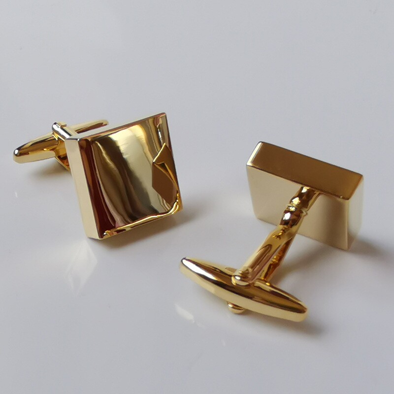 金属高光镜面法式袖扣高端 西装衬衫袖口扣袖钉金色