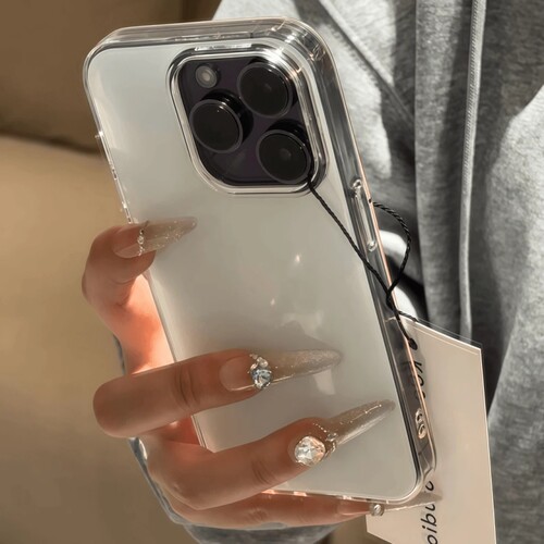 日韩ins简约高级感纯色壳适用苹果16promax手机壳iPhone15女新款14个性16时尚13小众16Pro防摔15pro保护套男