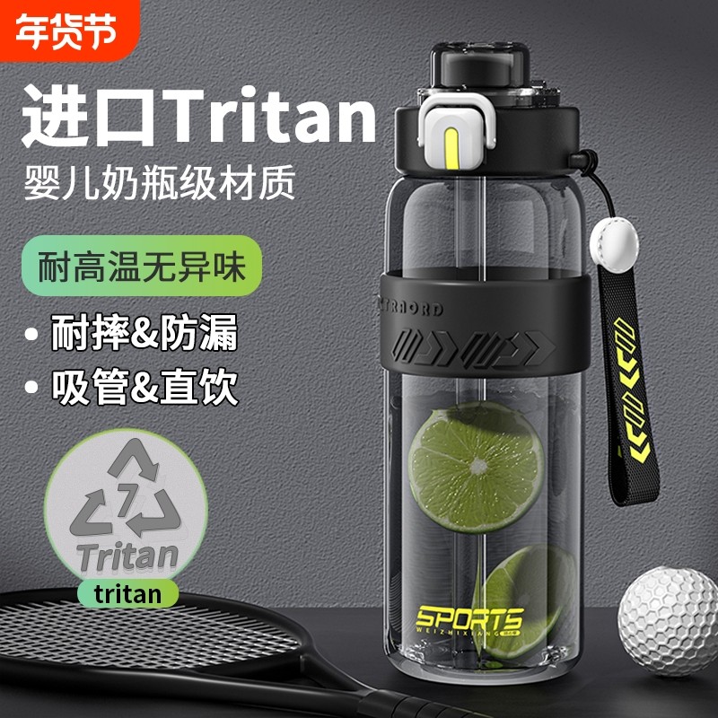 水杯大容量男女tritan塑料杯子儿童学生上学专用运动水壶2025新款,餐饮具,太空杯,淘宝优惠券,粉丝福利购,淘宝优惠卷