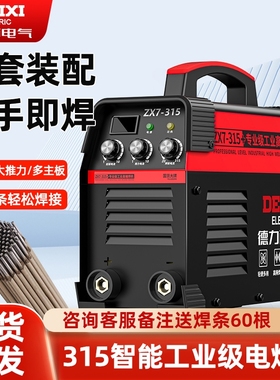 德力西电焊机220v家用工业级380v小型便携两用全铜315双电压焊机