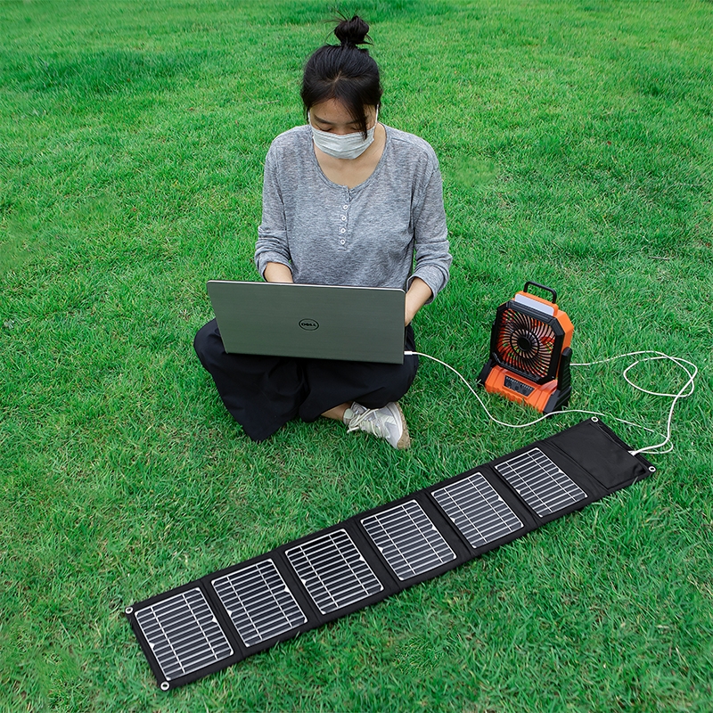 太阳能充电板户外光伏12v发蓄电池器快充电宝便携折叠单晶硅正品