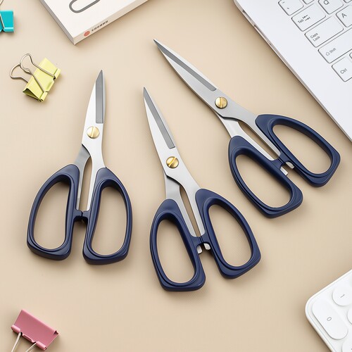 强力剪刀家用大号办公剪不锈钢手工文具剪线头厨房剪子裁缝剪纸