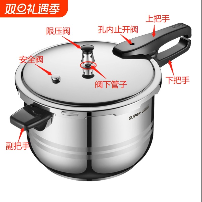 苏泊好帮手不锈钢高压力锅手柄配件银河星把手胶圈AS2246安全排