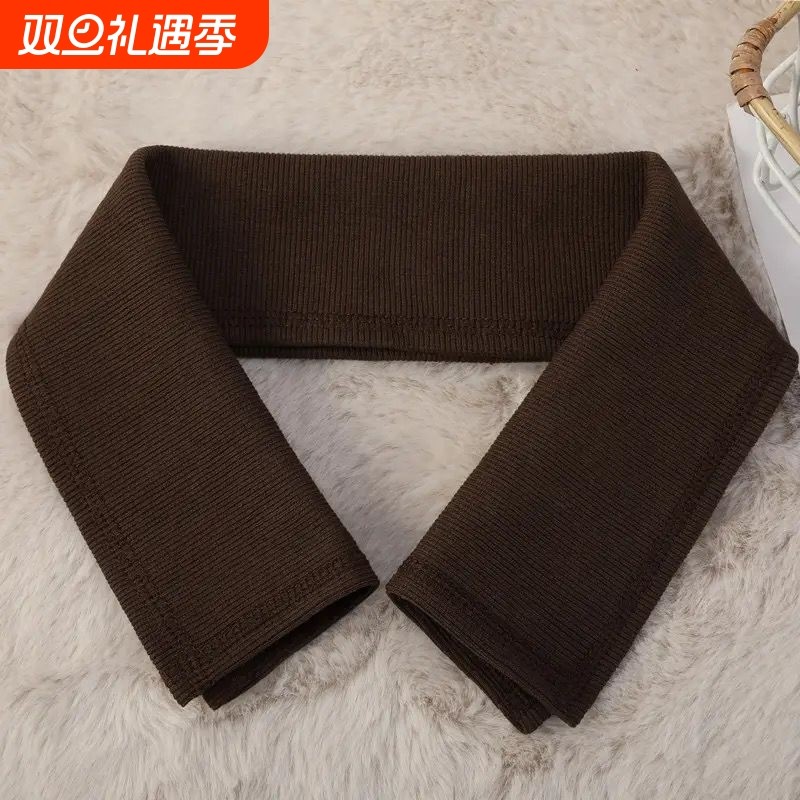 羽绒服衣领防脏神器配件领子螺纹保护套全包棉衣护领包边针织假领