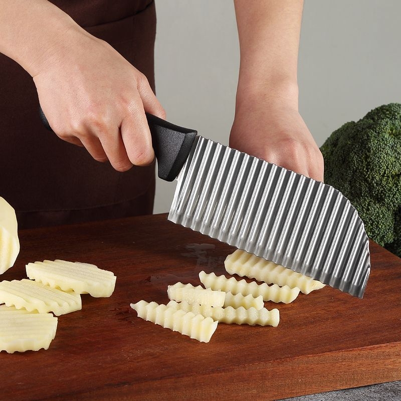 多功能狼牙刀土豆刀切土豆波浪刀切花式刀具花样家用波纹形切片
