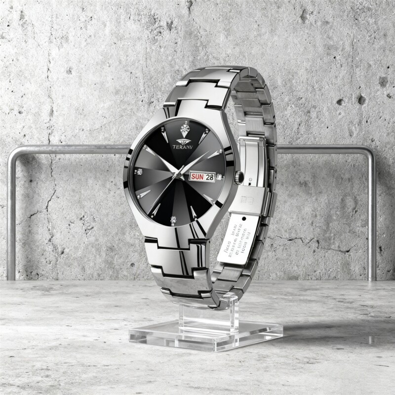 手表男款防水高级感全自动男表数字双日历防水腕表男机械风全自动