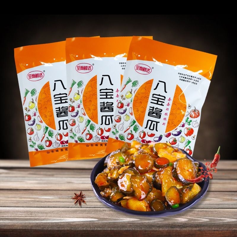脆瓜250g下饭菜黄瓜红油脆黄瓜香脆咸菜小菜八宝袋装酱瓜新鲜腌制