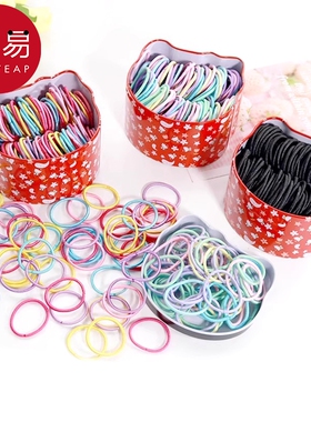 发绳/儿童C1pf0-发圈可爱女童发饰弹力头绳扎头发不伤发弹黑色