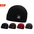 保暖加绒加厚毛线帽针织帽冬天新款 冬季 骑行 羊毛混纺帽子男款 男士