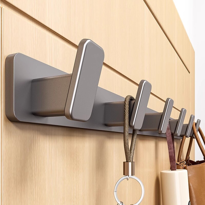挂衣架墙上壁挂挂衣钩门后免打孔一排排钩强力承重衣帽钩厨房卧室