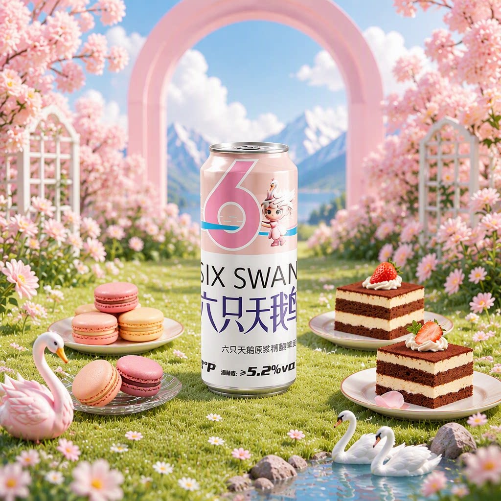 六只天鹅网红款原浆精酿啤酒听装500ml*3罐酿造中浓度酒水小麦