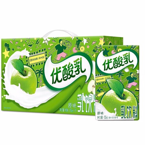 伊利优酸乳原味蓝莓味250ml*24盒整箱酸奶饮品营养早餐牛奶正品