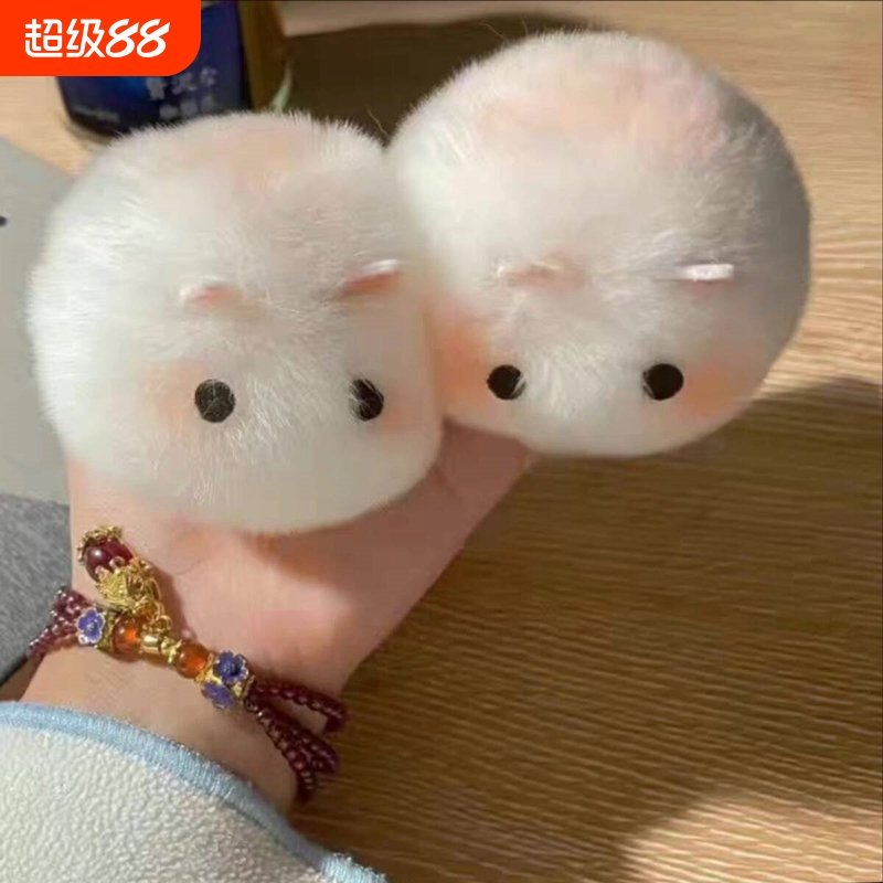 可爱小兔子发夹猫耳朵毛茸茸发卡